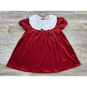 Elegant Red Velvet Kids Formal Dress